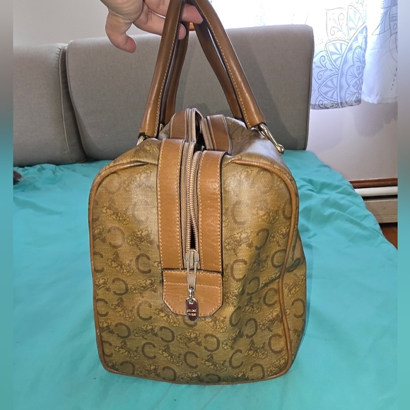 Celine Brown Travel Bag with Leather Accents - Picture 6 of 13